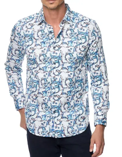 Robert Graham Acosta Long Sleeve Shirt In Blue