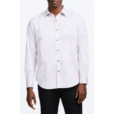 Robert Graham Addington Faded Paisley Stretch Cotton Button-up Shirt In Neutral