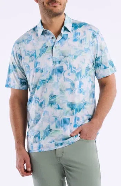 Robert Graham Addis Knit Polo In Light Blue