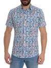 Robert Graham Agnew Short Sleeve Button Down Shirt In Blue