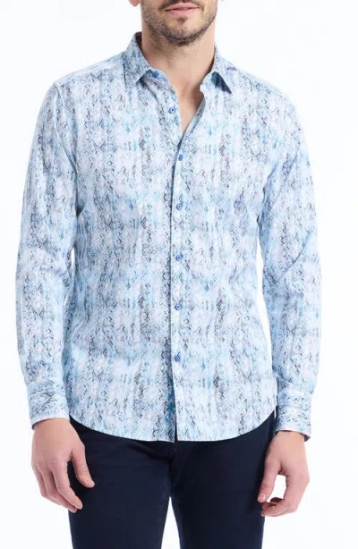 Robert Graham Alahmar Classic Fit Stretch Button-up Shirt In Blue