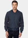 Robert Graham Alaric Woven Bomber Jacket In Navy