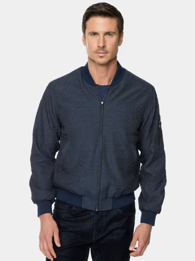 Robert Graham Alaric Woven Bomber Jacket In Navy
