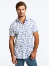 Shop Robert Graham Alboran Short Sleeve Button Down Shirt In Blue