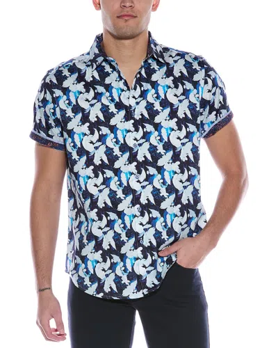 Robert Graham Alfaro Classic Fit Woven Shirt In Blue