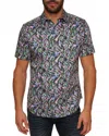 Robert Graham Alford Classic Fit Leaf Short Sleeve Button-up Shirt