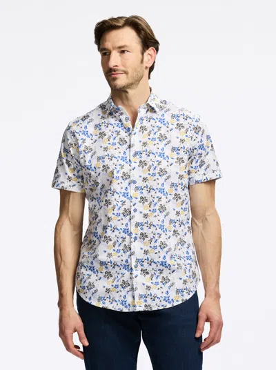 Robert Graham Alvie Short Sleeve Button Down Shirt In Blue