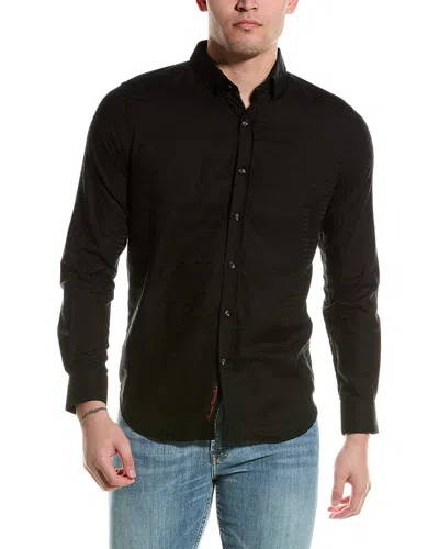 Robert Graham Amory Cotton Tailored Fit Button Down Shirt In Black