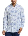 Robert Graham Angola Classic Fit Floral Jacquard Button-up Shirt In Blue
