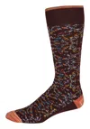 Robert Graham Angola Socks In Brown