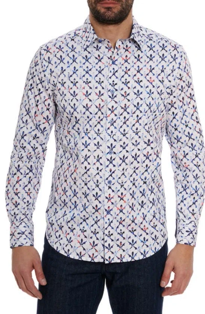 Robert Graham Argos Long Sleeve Cotton Button-up Shirt In White