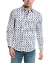 Robert Graham Argos Long Sleeve Cotton Button-up Shirt In White