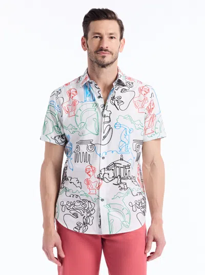 Robert Graham Aristotle Short Sleeve Button Down Shirt In Multi