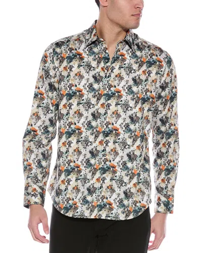 Robert Graham Arnold Classic Fit Woven Shirt In Beige