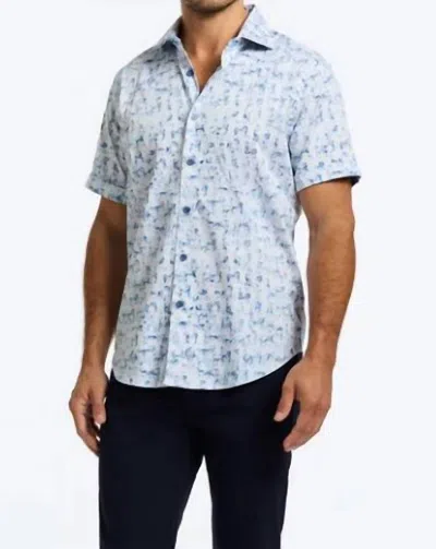Robert Graham Artic Short Sleeve Button Down Shirt In Blue