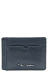 Robert Graham Arvo Leather Card Case In Navy