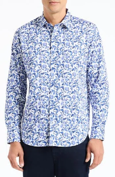 Robert Graham Aslan Cotton Button-up Shirt In Blue