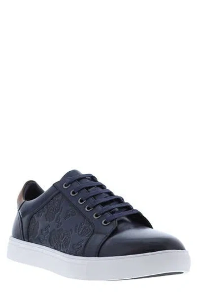 Robert Graham Austin Sneaker In Navy