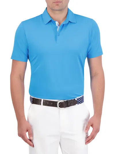 Robert Graham Axelsen Performance Polo In Sea Blue