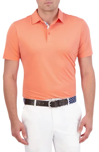 Robert Graham Axelsen 3 Knit Polo Shirt In Orange