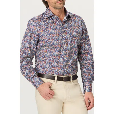 Robert Graham Backwell Floral Cotton Button-up Shirt In Purple