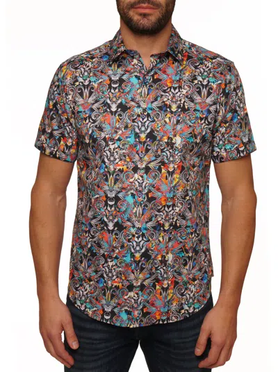 Robert Graham Banyon Short Sleeve Button Down Shirt In Multi