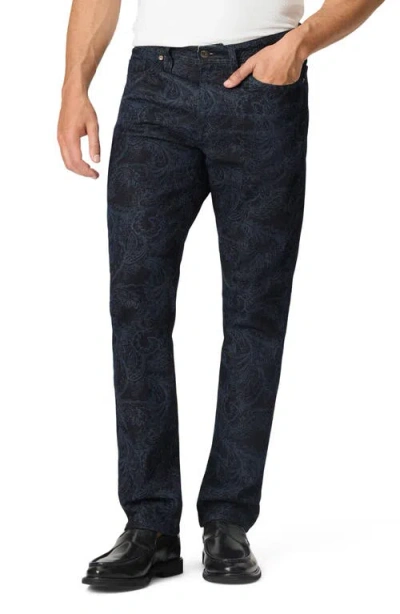 Robert Graham Barnton Paisley Jacquard Straight Leg Jeans In Indigo