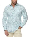 Robert Graham Barraza Classic Fit Stretch Button-up Shirt In Blue