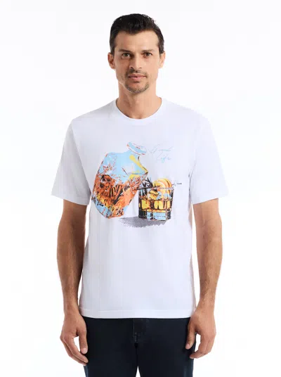 Robert Graham Barrel Aged Short Sleeve T-shirt In White