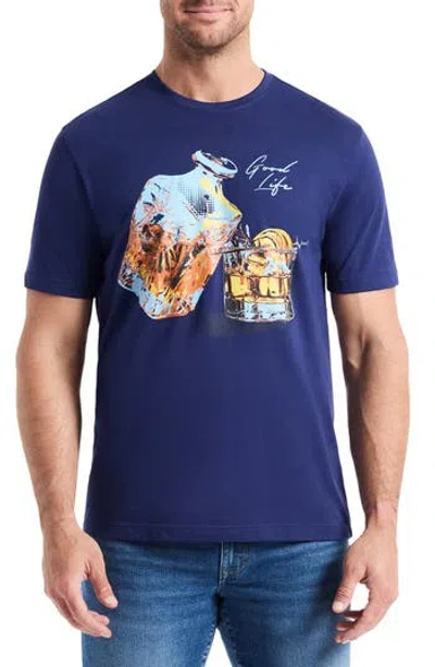 Robert Graham Barrel Aged Whiskey Graphic T-shirt In Blue