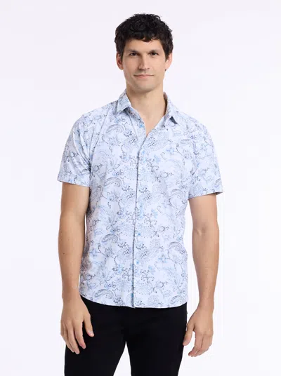 Robert Graham Bascobel Short Sleeve Button Down Shirt In Blue