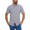 Robert Graham Bassel Short Sleeve Button Down Shirt In Blue
