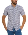 Robert Graham Bassel Short Sleeve Button Down Shirt In Blue