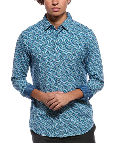 Robert Graham Baylor Knit Shirt In Blue
