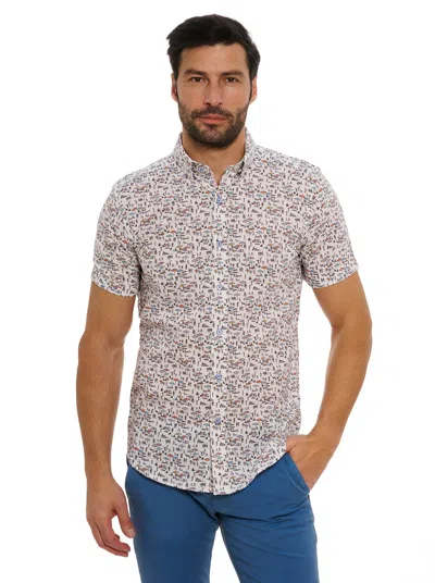 Robert Graham Beach Bound Short Sleeve Button Down Shirt In Multi