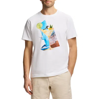 Robert Graham Beach Martini Knit Graphic T-shirt In White