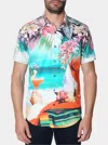 Robert Graham Beach Santa Cotton Printed Classic Fit Button Down Shirt In Multi