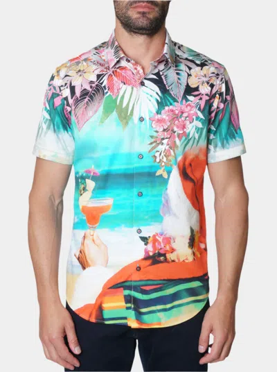 ROBERT GRAHAM ROBERT GRAHAM BEACH SANTA SHORT SLEEVE BUTTON DOWN SHIRT