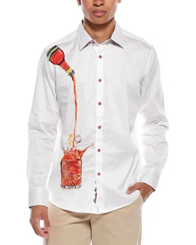 Robert Graham Bevande Classic Fit Woven Shirt In White