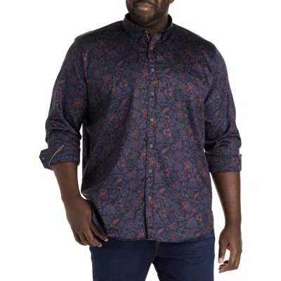 Robert Graham Big & Tall Andson Sport Shirt In Navy
