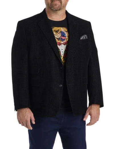 Robert Graham Big & Tall Colden Houndstooth Blazer In Black