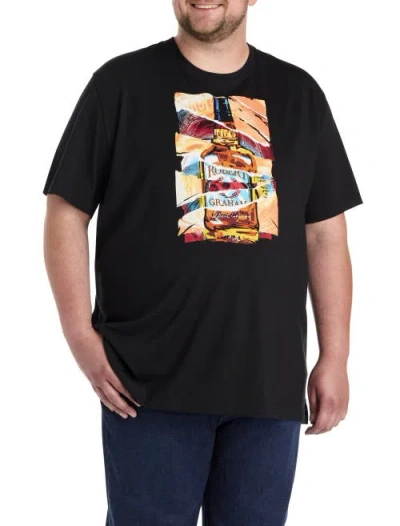Robert Graham Big & Tall Whiskey Wisdom Graphic Tee In Black