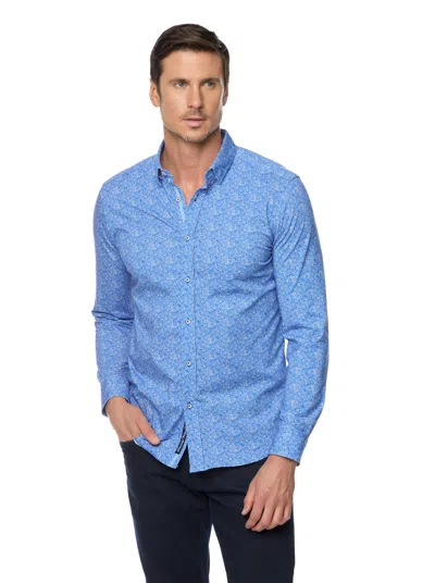 Robert Graham Boden Long Sleeve Button Down Shirt In Blue