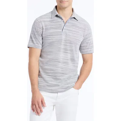 Robert Graham Bogner Cotton Blend Knit Polo In Gray