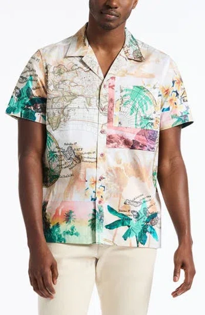 Robert Graham Boone Short Sleeve Cotton Button-up Shirt In Multi