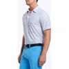 Robert Graham Boozy Bogey Golf Print Performance Polo In Blue