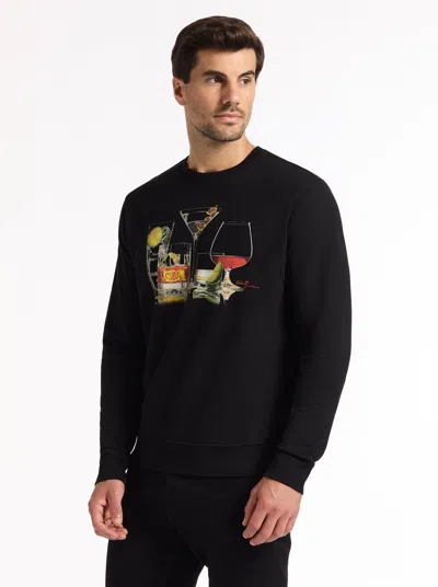 Robert Graham Boozy Bunch Long Sleeve Knit Shirt In Black