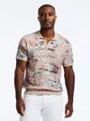 Shop Robert Graham Bowden Short Sleeve Sweater In Beige