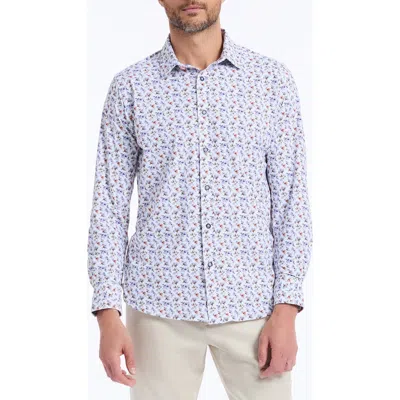 Robert Graham Brauxhall Knit Button-up Shirt In Blue