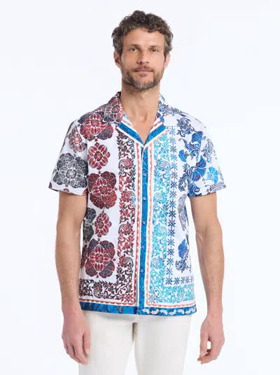 Robert Graham Bredgar Short Sleeve Button Down Shirt In Multi